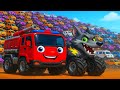Escape Mission: Save The Day! 🚒 Brave Fire Truck vs Wolf Truck | Funny Vehicles Animation