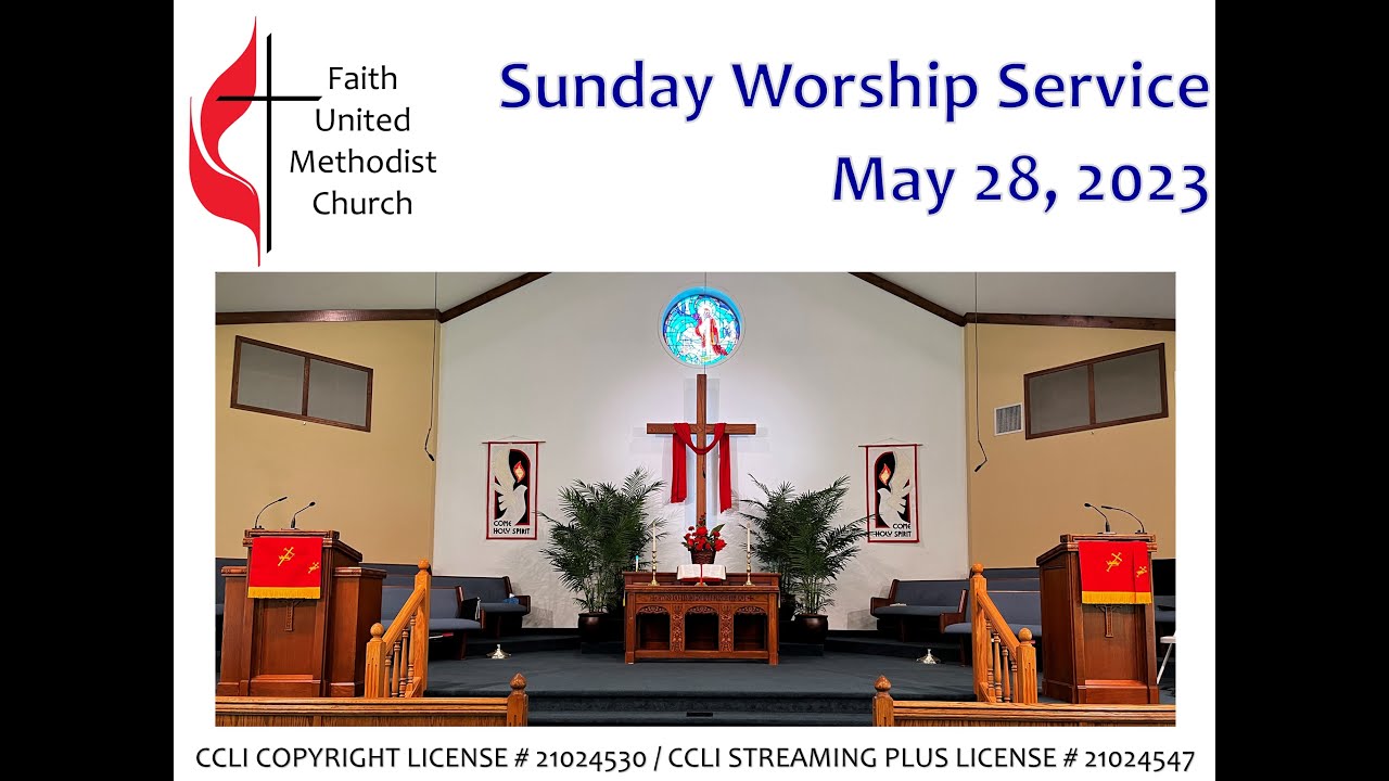 Faith United Methodist Church Delmont Sunday Worship 5.28.23 YouTube