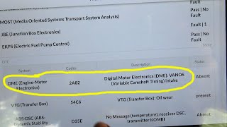 BMW OWNERS! DTC 2A82 - DME VANOS Variable Camshaft Timing, Intake