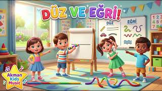 Düz Ve Eğri Şarkısı 📏〰️ (Zıt Kavramları Öğreniyorum) Eğitici Çocuk Şarkıları Akman Kids 