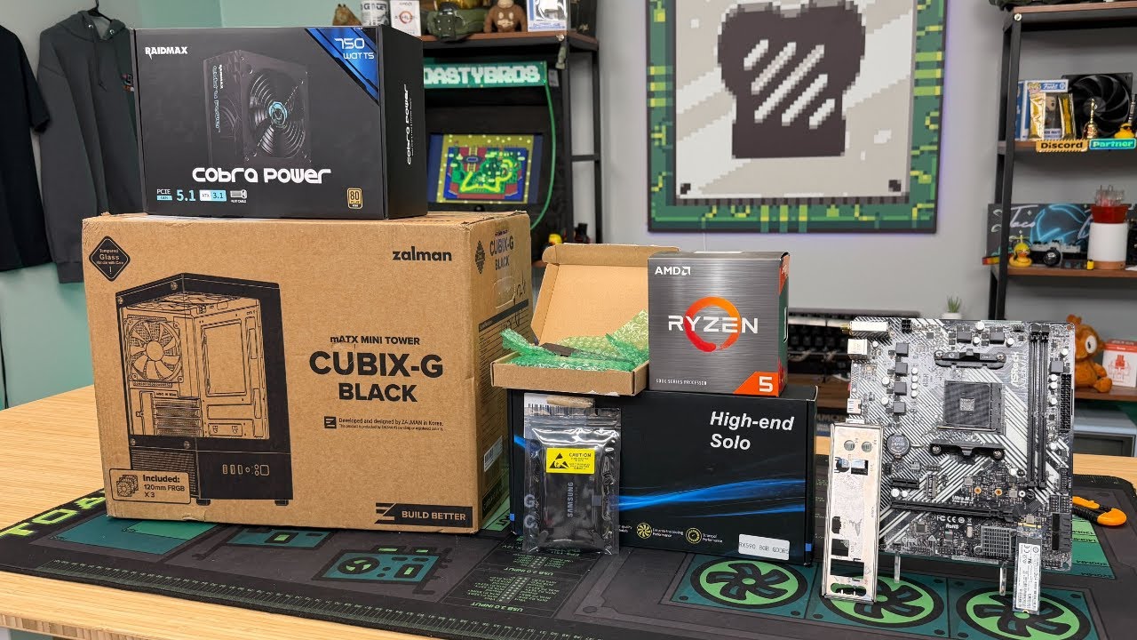 Ryzen 5 5500 + RX 590 Spare Parts PC Build - !PCBros - YouTube