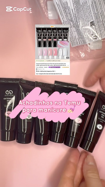 Na Temu, comprei gel e caneta de luz led para as unhas de manicure 💅🏻 #manicure #shorts