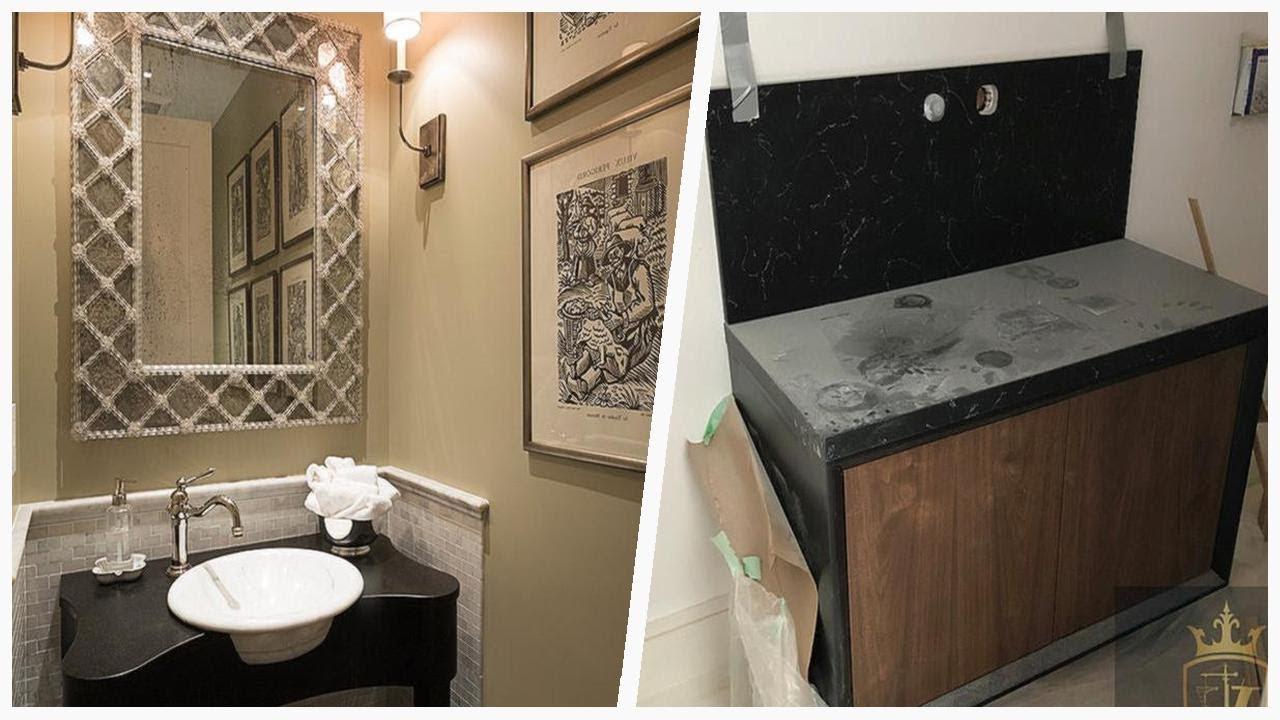 Transform Your Small Powder Room: 15 Black Design Tips | Designer ...