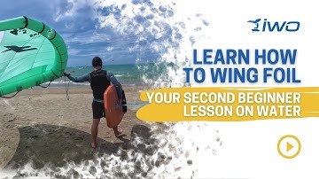 Learn How To Wing Foil Your Second Beginner Lesson On Water  - #wingfoil IWO #howto