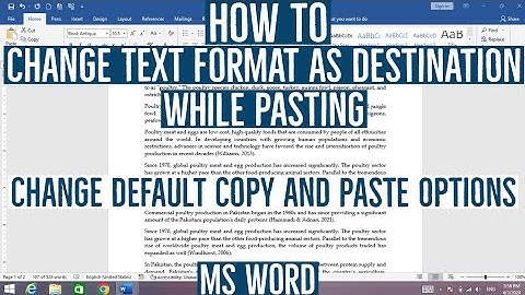 How to Change Text Format as the destination While Pasting in MS Word | Copy and Paste in MS Word