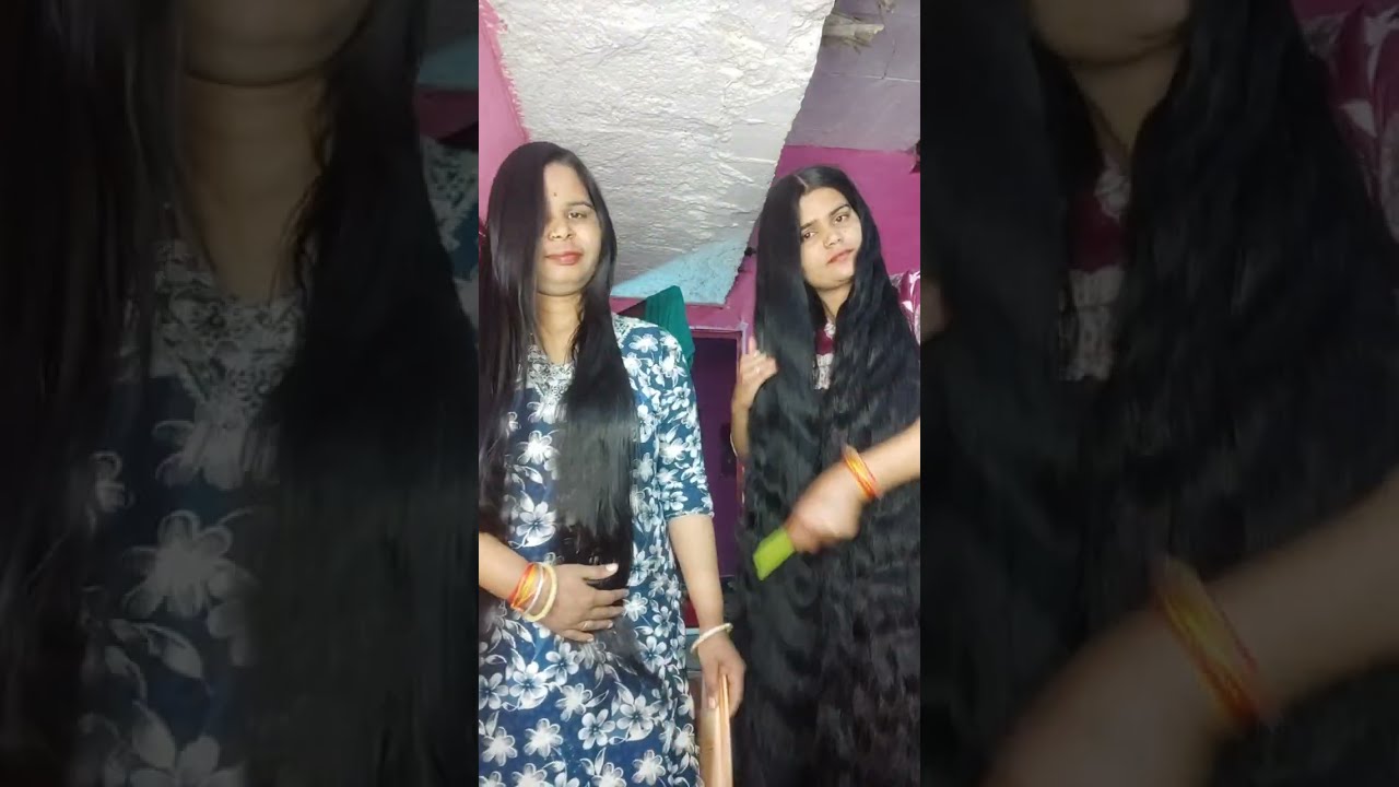 Oil massge with sister || how oil apply hairs  #hair #hairstyle #longhair #oil #massage  