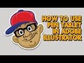 Tutorial How to use pen tablet in Adobe Illustrator Complete with English Subtitle