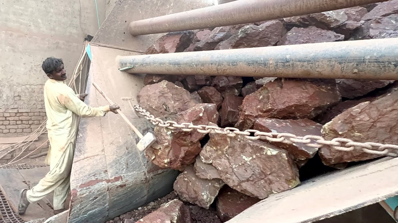 Extreme Hopper Jam | Huge Rocks Stuck in Stone Crusher | Hammer Action Crushing | Rock Crushing 126