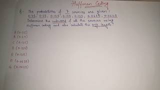 5. Huffman Coding Example | Huffman Coding Algorithm in Digital Image Processing & Data Compression