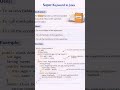 #super #superkeyword #java #keywords #keyword