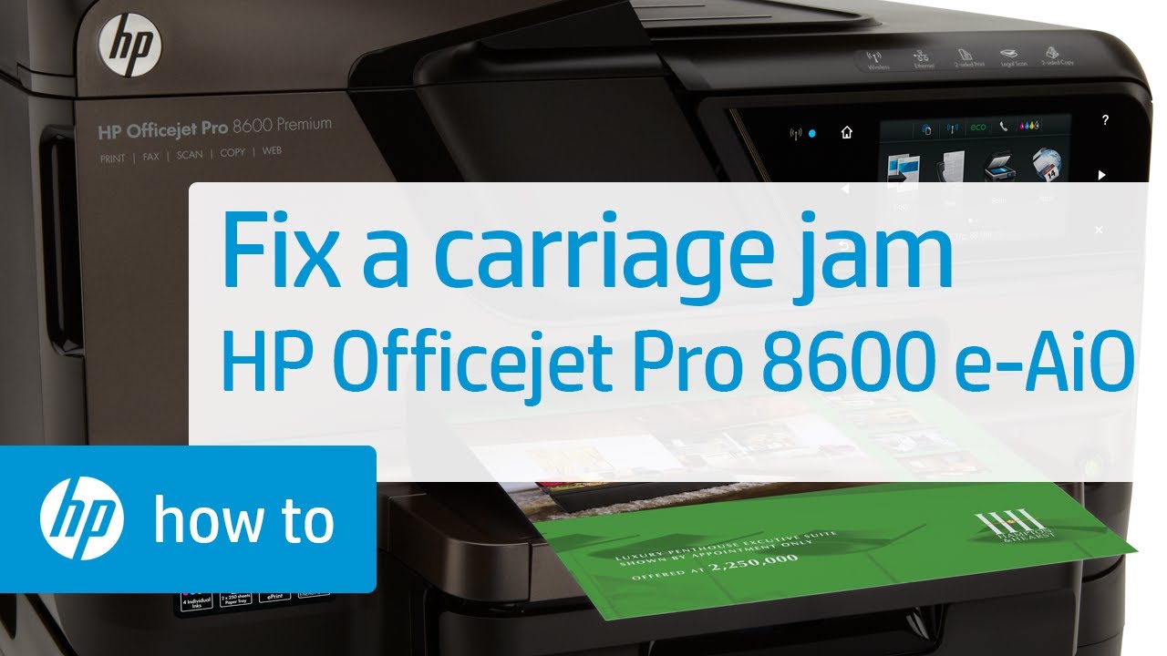 Fixing a Carriage Jam - HP Officejet Pro 8600 e-All-in-One ...