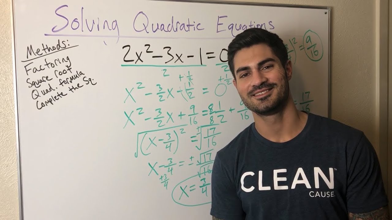 Solving Quadratic Equations by Completing the Square - YouTube