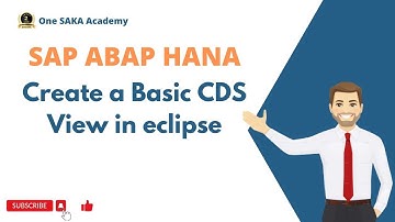 ABAP HANA: Create a Basic CDS View in eclipse