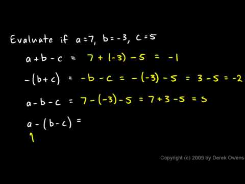 Algebra 1 2.04b - Distributing a Negative Sign