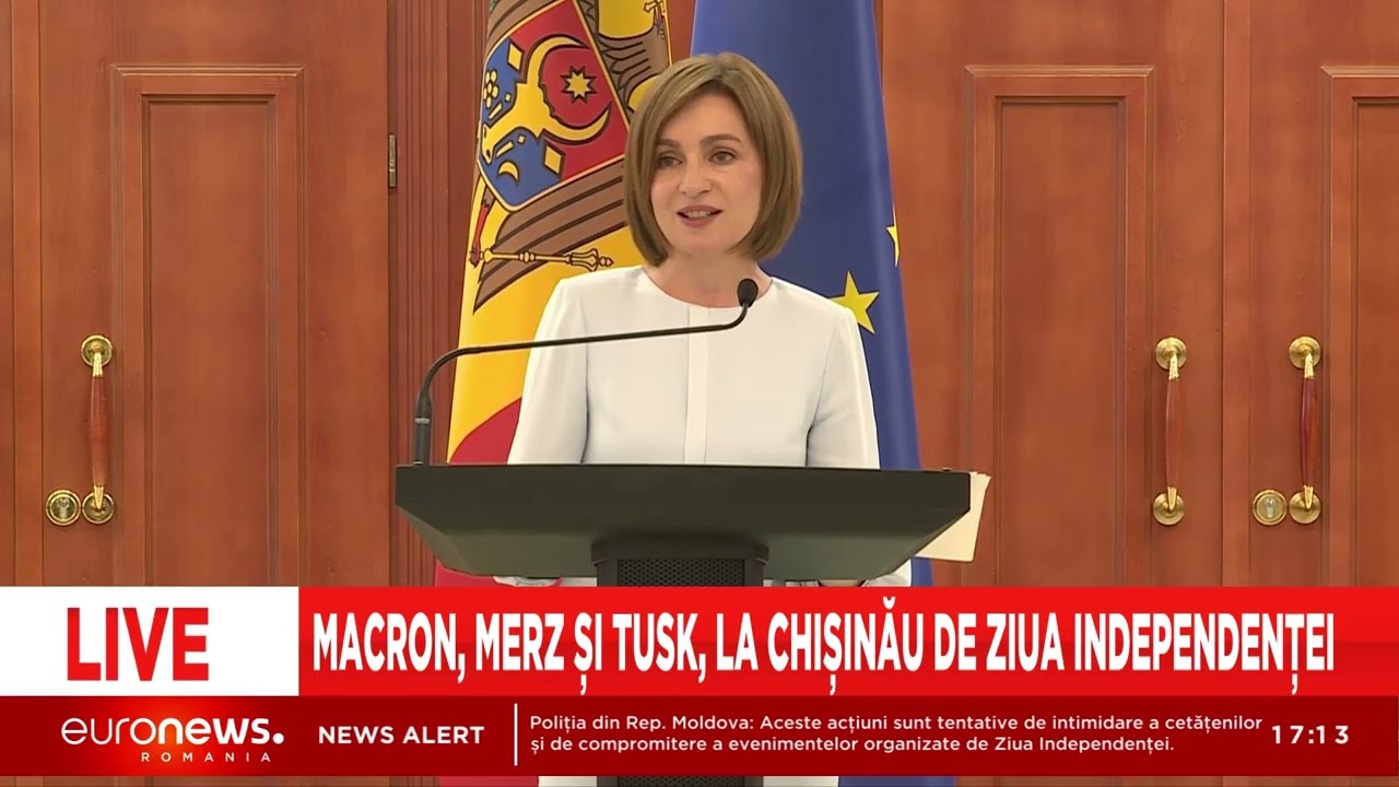 Maia Sandu: Vom rămâne de partea corectă a istoriei. Aderarea la UE este un obiectiv realizabil.