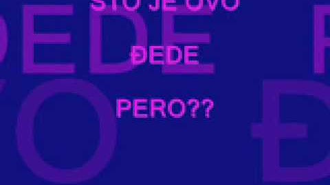 Stefan Filipović i Zvjezdice ''ŠTO JE OVO ĐEDE PERO''