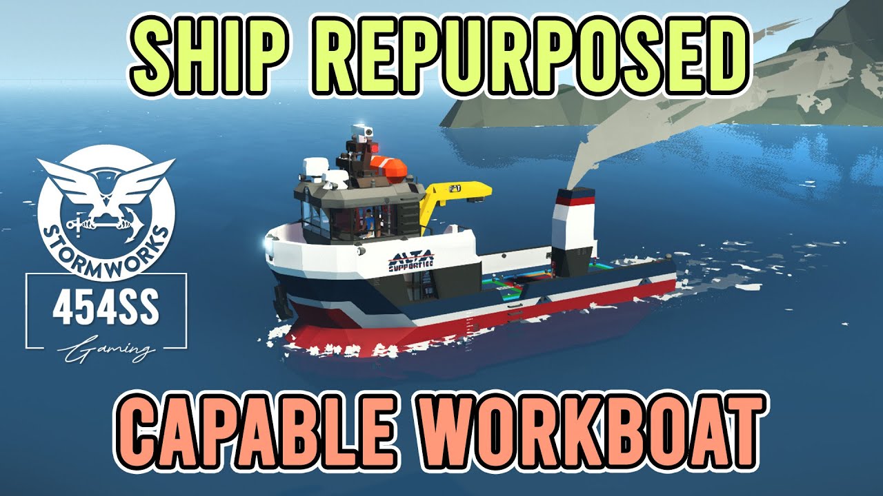 Research Vessel becomes a serious Workboat (Stormworks)