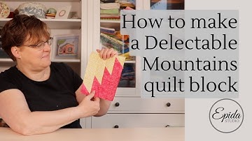 Hoe maak je een Delectable Mountains quiltblok