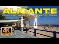 Caminando por Alicante Playa del Postiguet Paseo Marítimo (Valencia, España) [4K UHD Ultra HD]
