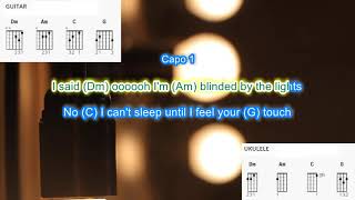 Blinding Lights by Loi (Capo 1) play along with scrolling guitar chords and lyrics