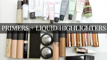 Makeup Declutter/Collection: Primers + Liquid Highlighters | Kendra Atkins