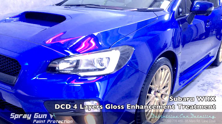 Subaru WRX WR Blue Definitive Sydney Spray Gun 4 Layers Paint Protection Gloss Enhancement Treatment