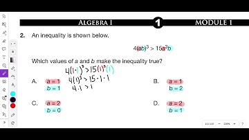 2018 Module 1 Problem 2 Algebra 1 PDE Item and Scoring Sampler