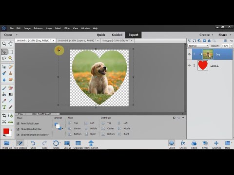 Adobe Photoshop Elements में चित्र को आकार में क्रॉप करें