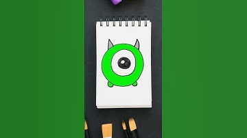 How To Draw Mike Wazowski From Monsters Inc.