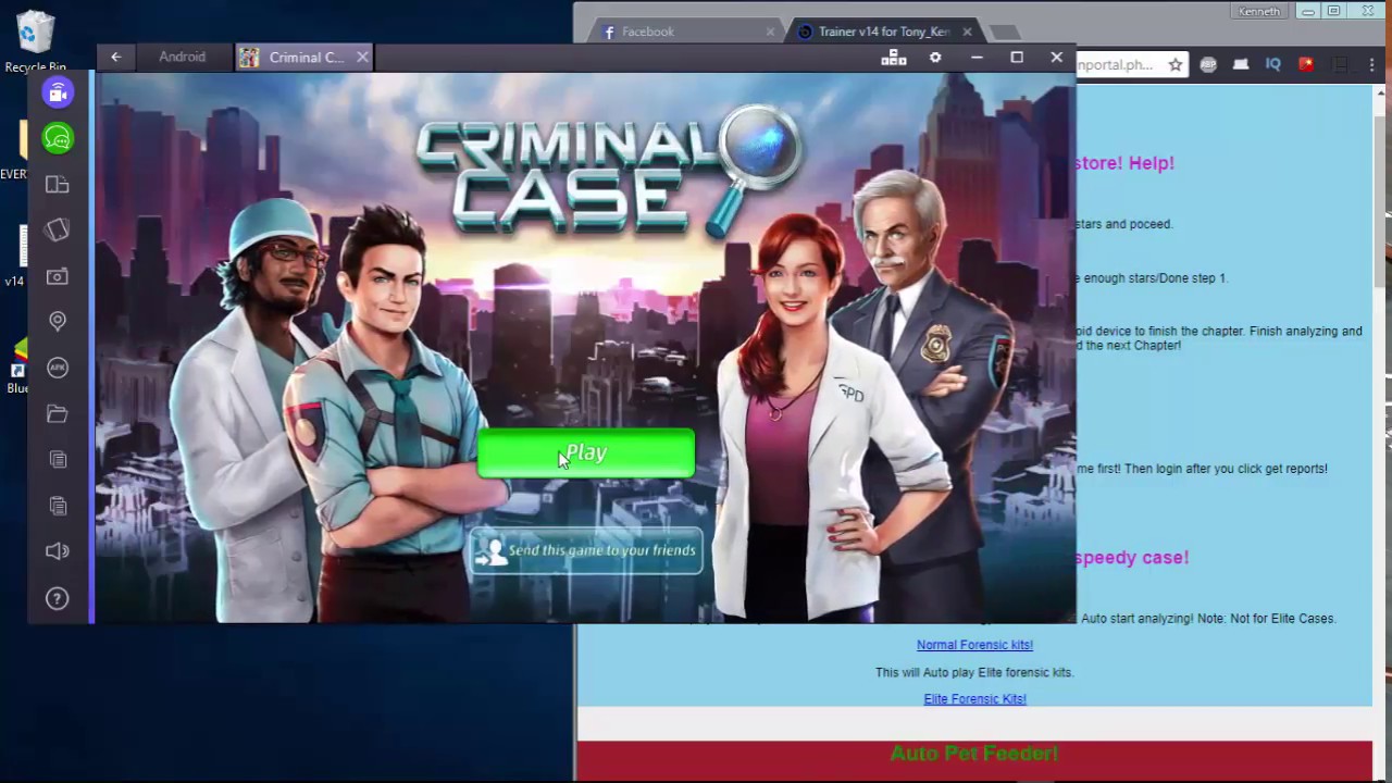 Criminal Case: v14 Ultimate Trainer: Speedy Chapter, Using Android..