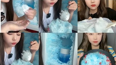 ( HER SOLO ) ONLY BIEST ASMR ICE EATING | FREEZER FROST ICE | SOFT ICE | FLAVOURED ICE |