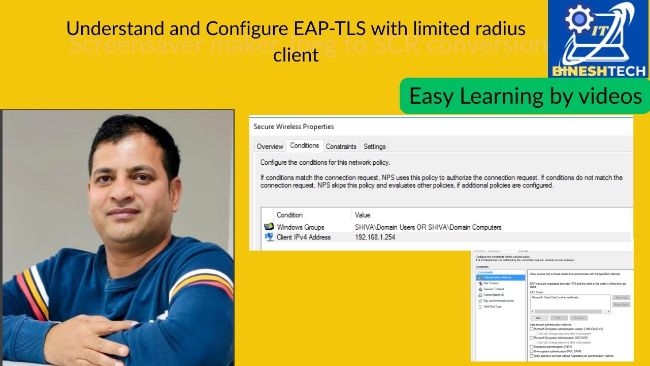 Understand and Configure EAP TLS with limited radius client - YouTube