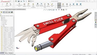 Solidworks tutorial | Design and Assembly of Swiss Pliers in Solidworks