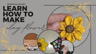 Learn creating flower from clay along with clay paper weights🎨| super easy🤩 | beingner Friendly 🌼