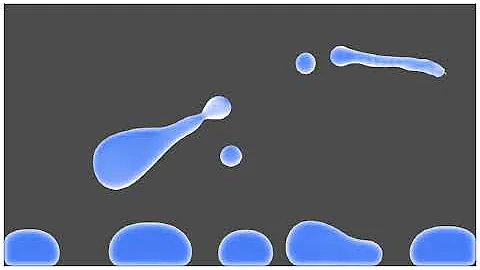 Interactive droplet simulation (Multi-phase, single component lattice Boltzmann)