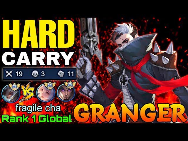 Hard Carry Granger VS Top Global Kagura & Yu Zhong - Top 1 Global Granger by fragile cha - MLBB class=