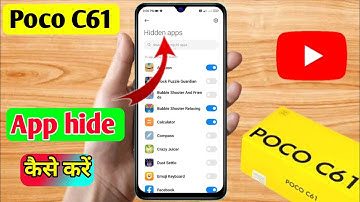 how to hide app in poco c61, poco c61 app hide kaise kare