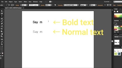 How to make bold font in Adobe Illustrator | Say M