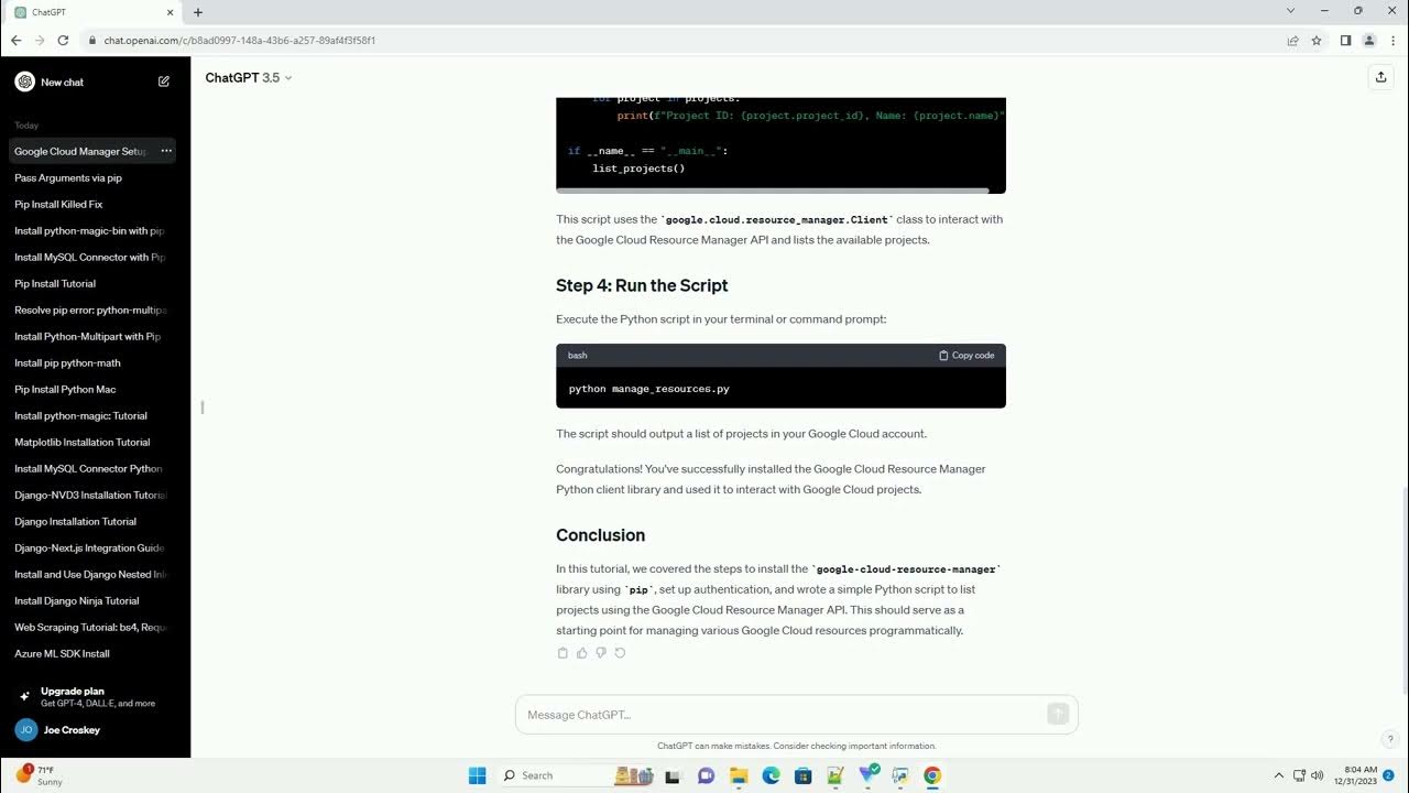 Pip install google cloud resource manager youtube
