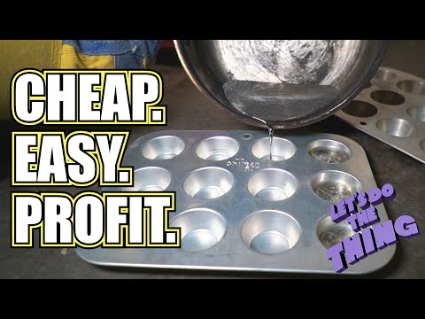 Make Money Smelting Ingots - Pewter - Simple DIY Melting and Casting Metal at Home