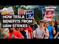 Why Tesla May Be The Big Winner Of The UAW Strikes