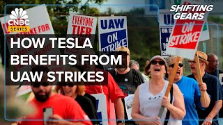 Why Tesla May Be The Big Winner Of The UAW Strikes