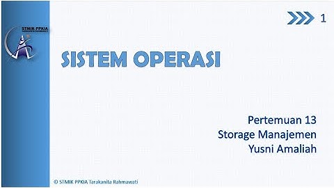 Storage Management pada Sistem Operasi