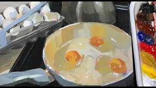 Acrylic Eggs Demo: My thoughts on Gouache Vs Acrylic