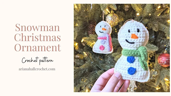 Easy Crochet Snowman Christmas Ornament Tutorial