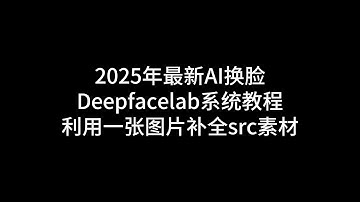 第9课--一张图补充src的全角度素材#facefusion #rope #熱門 #deepfacelab #deepfacelive #ai换脸 #ai技术 #rope #分享