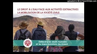 Le droit à l’eau face aux activités extractives