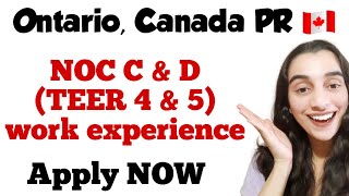 Ontario PNP | OINP Employer Job Offer: In Demand Skills Stream | Canada PR 🇨🇦