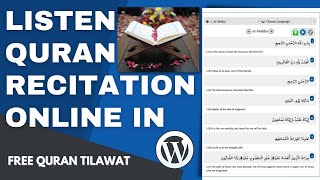 How To Listen Quran Recitation In Your Website | Free Quran Majeed In Wordpress | In Urdu/Hindi screenshot 5