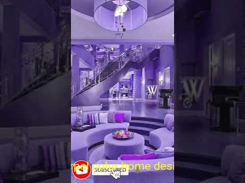 Video: Usædvanligt design: lilla farve i interiøret